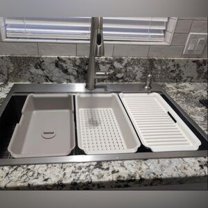KOHLER 3-Pc Workstation Sink Accessory Set in Light Warm Neutrals 35478-LGT NEW